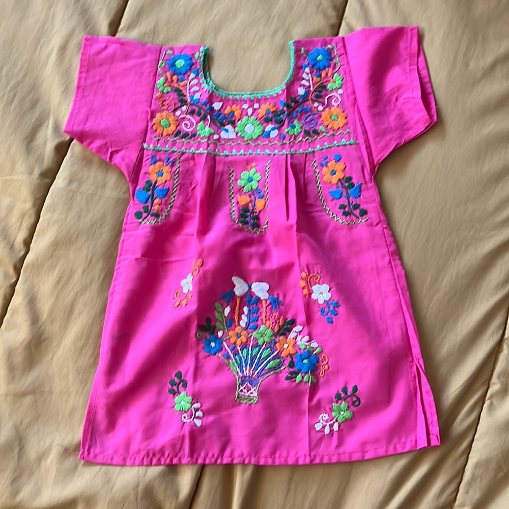 Baby Girl Mexican Hand Stitched Dress